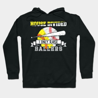 Baseball Softball Divided House Ball Mom Hoodie